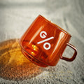 AMBER CUP - GLASS 9.5 OZ