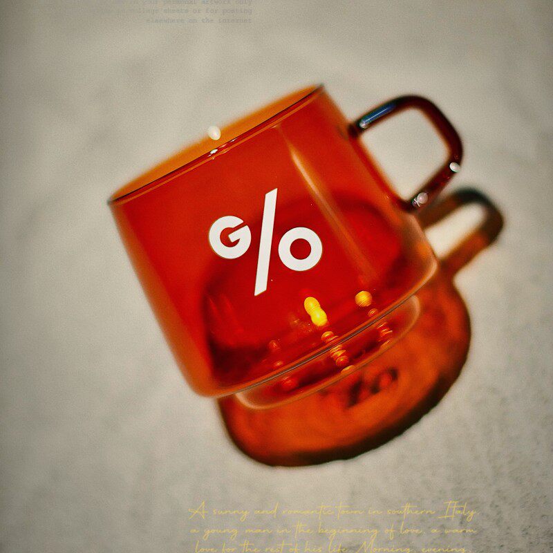 AMBER CUP - GLASS 9.5 OZ